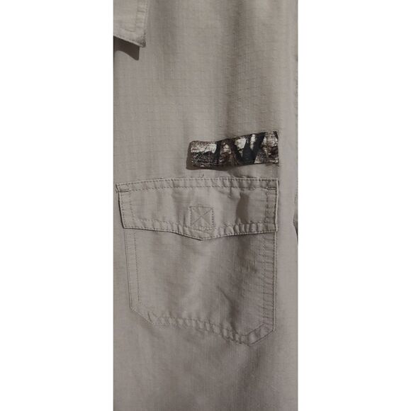 Northwest Territory Shirt Mens Medium Tan Roll Tab Long Sleeve Vented Outdoor Si - Picture 4 of 7